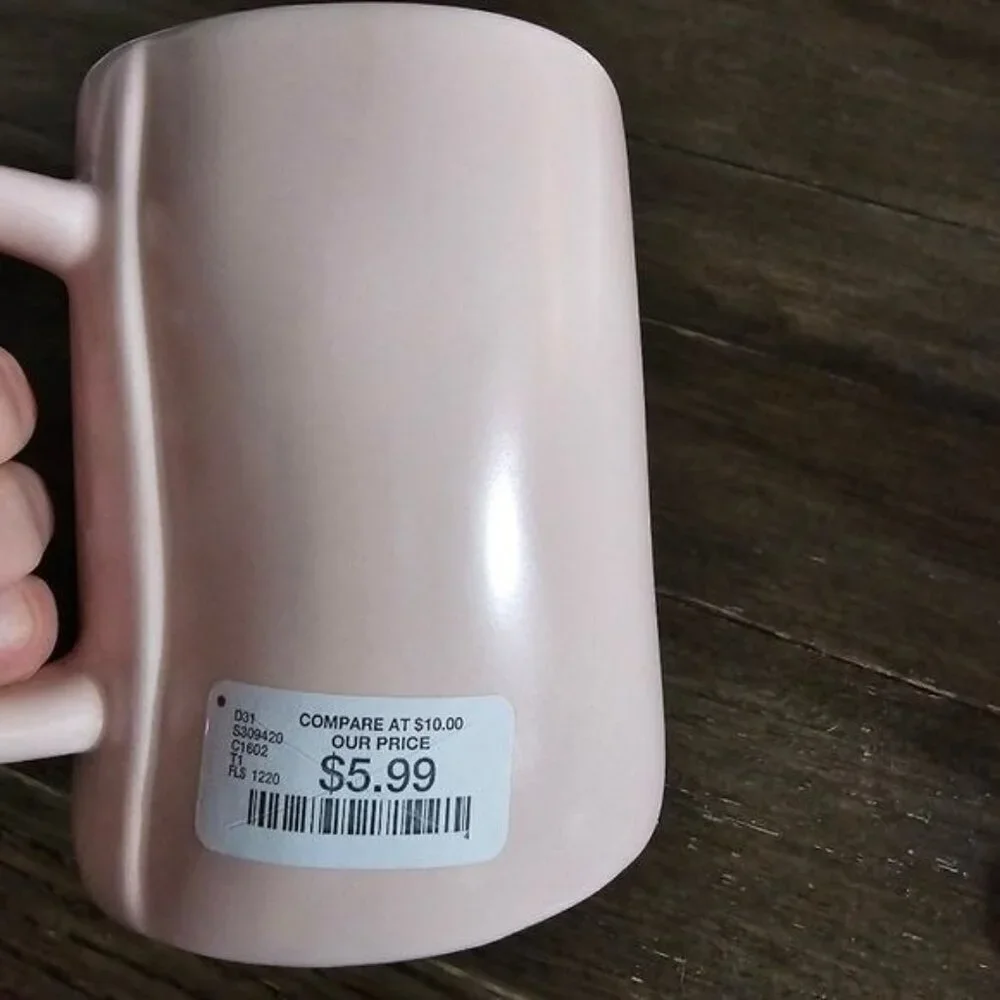 NWT Rae Dunn Magenta Pastel Pink Hey Girl Ceramic Coffee Mug Farmhouse Tea